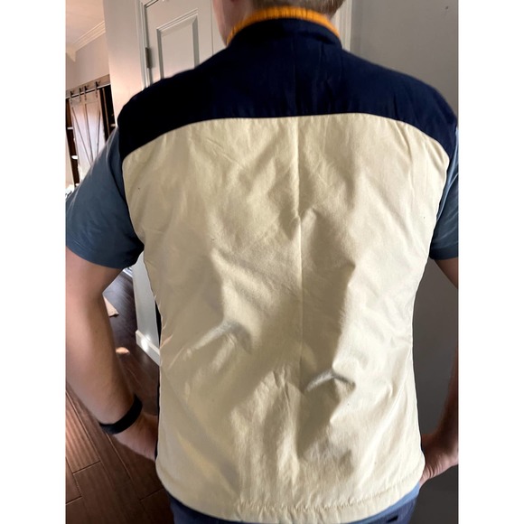 NIKE Vintage Reversible Quilted Vest in White/Orange in Men's Size Medium - Picture 13 of 16